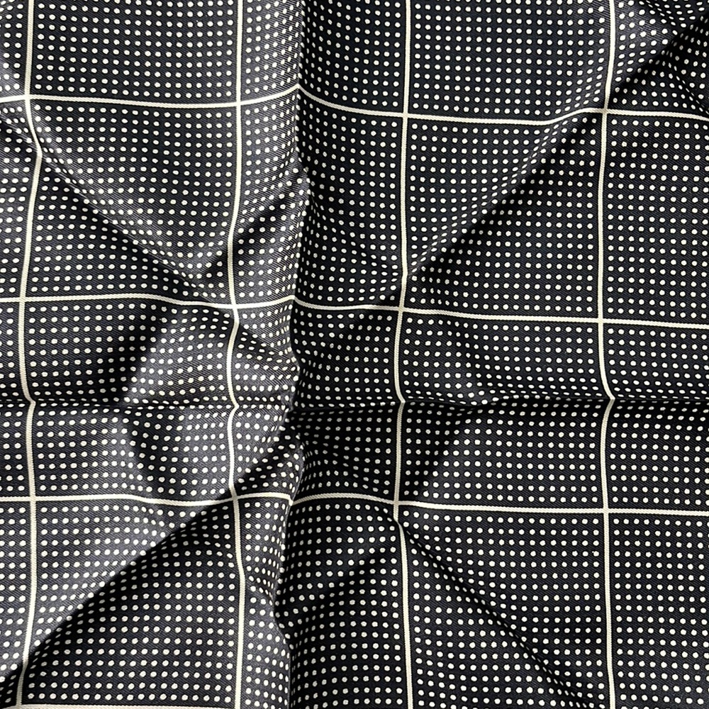 CHRISTIAN DIOR SQUARE BLUE AND WHITE SILK SCARF - Picture 3 of 6